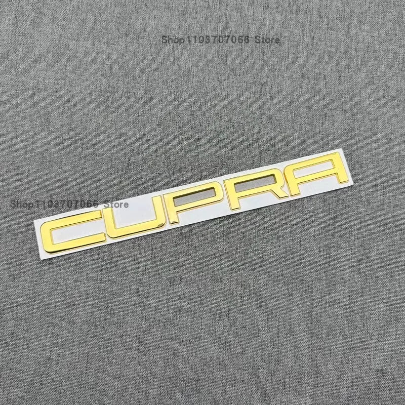 Lettres CUPRA 3D 23,5 cm, Emblème Adhésif pour Formentor, Leon, Born, Tavascan, Ateca, 5 Coloris