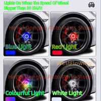 Cache-Moyeux Lumineux Flottants Maglev, Set de 4, Land Rover, BMW, Audi, Honda, Mercedes, Toyota, Mazda