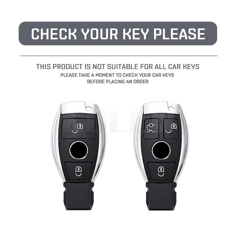 Étui de Protection Clé Mercedes Classe A B C E GLA GLC CLA CLS Fibre de Carbone 2 ou 3 Touches