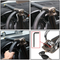 Antivol de Volant Pliable Cuir PU et Alliage