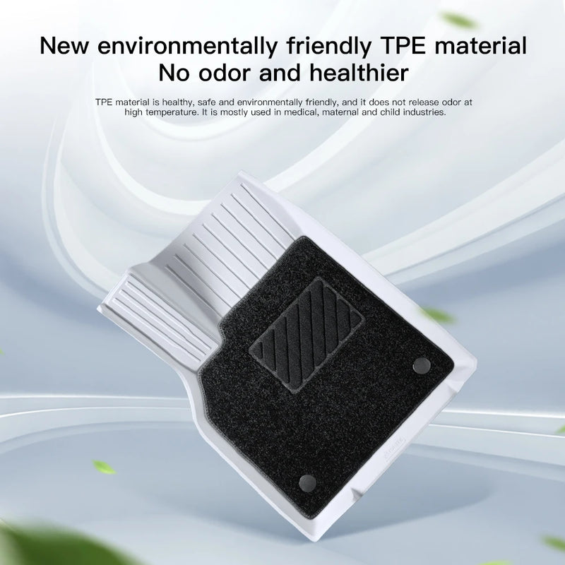 Tapis de Sol Tesla Model Y Juniper 2025-2026 TPE Blanc Moquette Noire