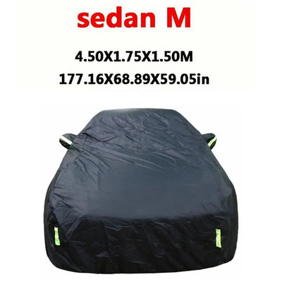 Bâche de Protection Voiture Universelle SUV Berline Noire Anti-UV