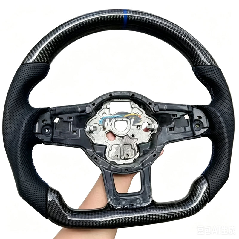 Volant Fibre de Carbone Volkswagen Golf MK7 MK7.5 GTI R GTD GTE T-Roc Polo GTI Scirocco