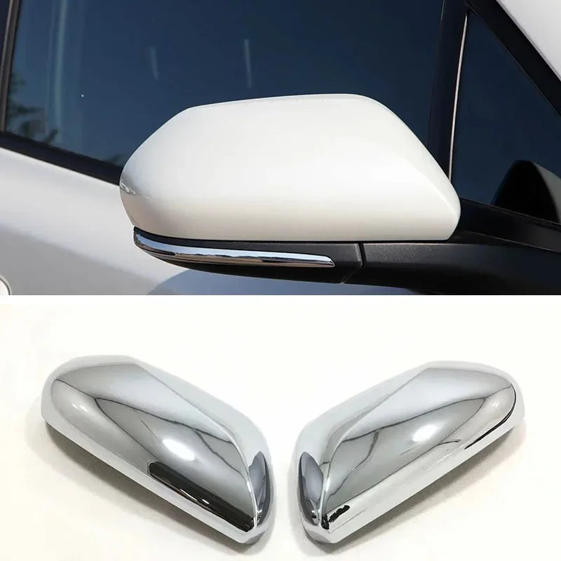 Coque de Rétroviseur Toyota C-HR 2016-2023 Aspect Carbone ou Chromée, Coques de Recouvrement ABS, Deux Formes de Boîtier