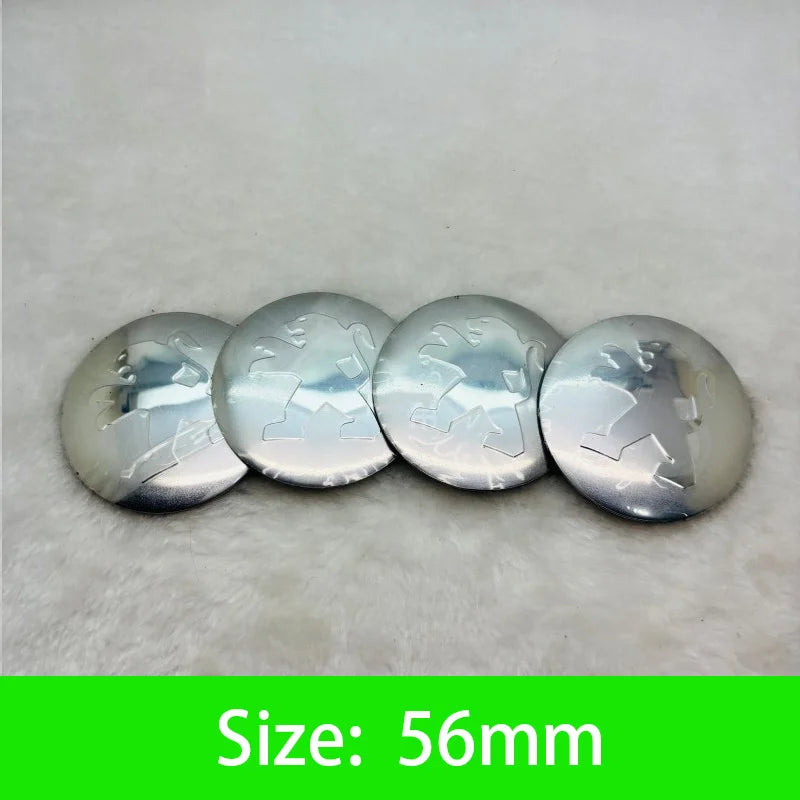 Autocollants Emblème de Moyeu Peugeot Lion 56 60 65 mm Lot de 4