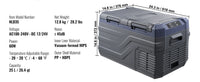 Réfrigérateur de Voiture Double Zone 25 à 40 L Congélateur Portable à Compresseur 12/24 V