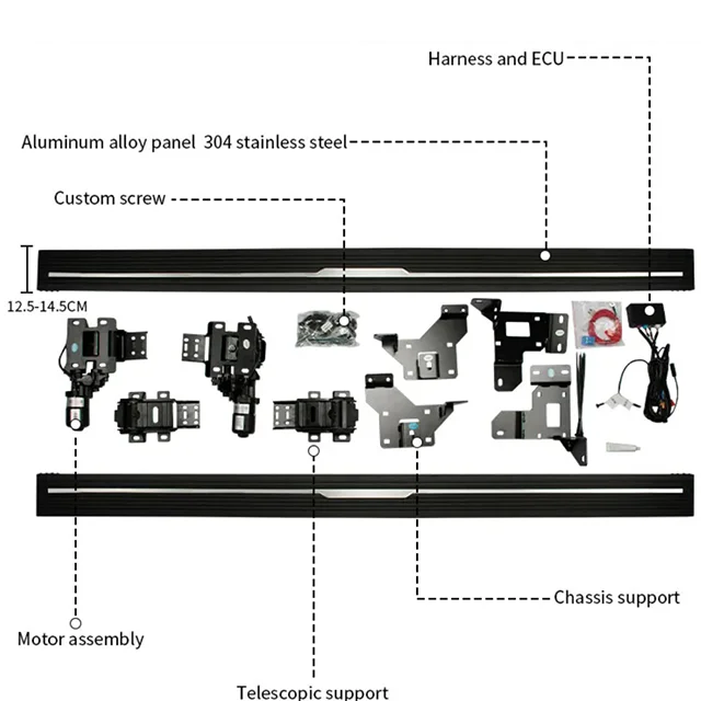 Marchepieds Électriques Ford Ranger 2015 Barres Latérales en Aluminium