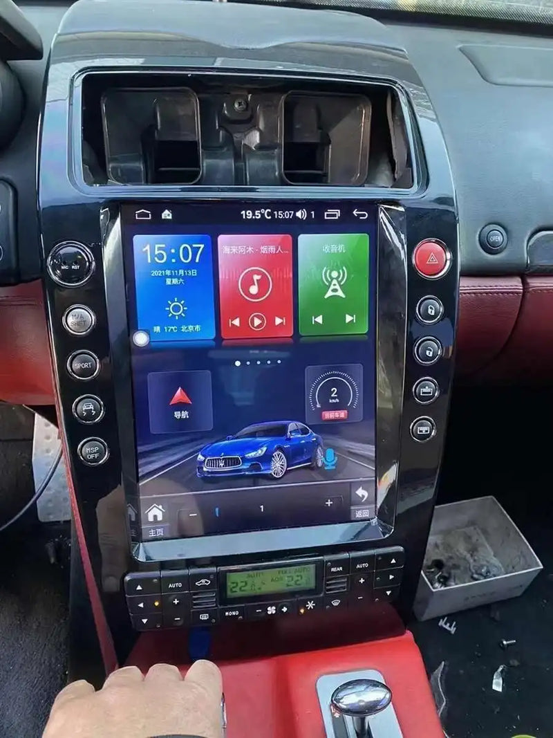 Autoradio Android 14 Écran Vertical 12,1 Pouces Maserati Quattroporte 2004-2012 CarPlay GPS