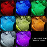 Éclairage d'Ambiance LED 8 Couleurs Télécommande Voiture