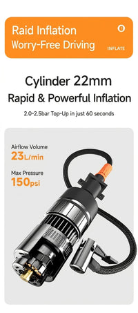 Booster de Batterie Voiture 12V avec Compresseur 150 PSI Écran Numérique