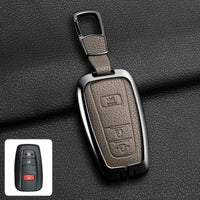 Étui de Protection Clé Toyota C-HR RAV4 Corolla Prius Camry Alliage de Zinc et Cuir