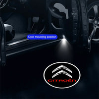 Projecteur Porte Citroën, Lot de 2, Plug and Play, Lentille Verre HD, C3 C4 C5 C6 Picasso Cactus DS3