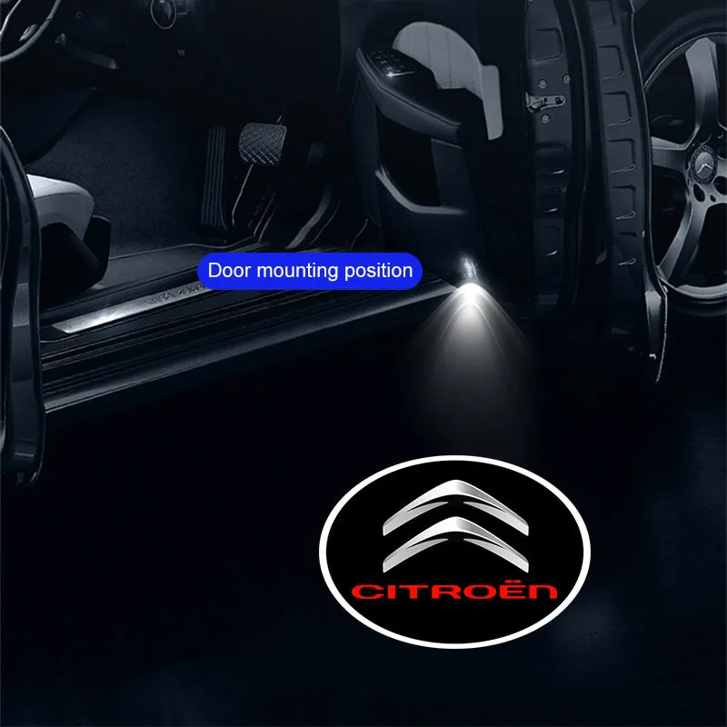 Projecteur Porte Citroën, Lot de 2, Plug and Play, Lentille Verre HD, C3 C4 C5 C6 Picasso Cactus DS3