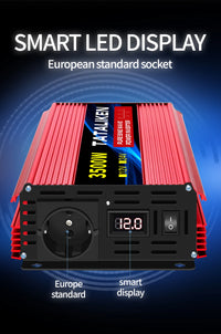 Convertisseur Pur Sinus 12V 24V 220V Voiture 1000 à 8000 W