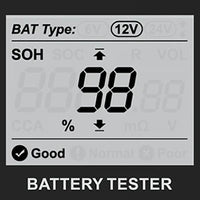 Testeur de Batterie Voiture 6V 12V 24V 100-2000 CCA Écran LCD