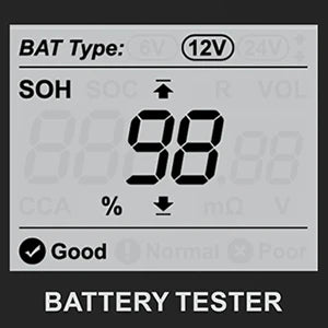 Testeur de Batterie Voiture 6V 12V 24V 100-2000 CCA Écran LCD