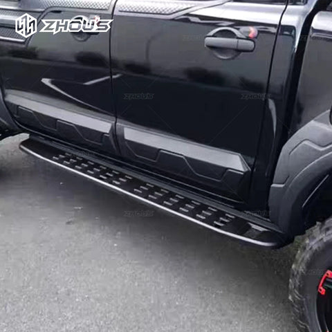Marchepieds Latéraux Fixes Ford Ranger T9 Style Raptor Aluminium Noir