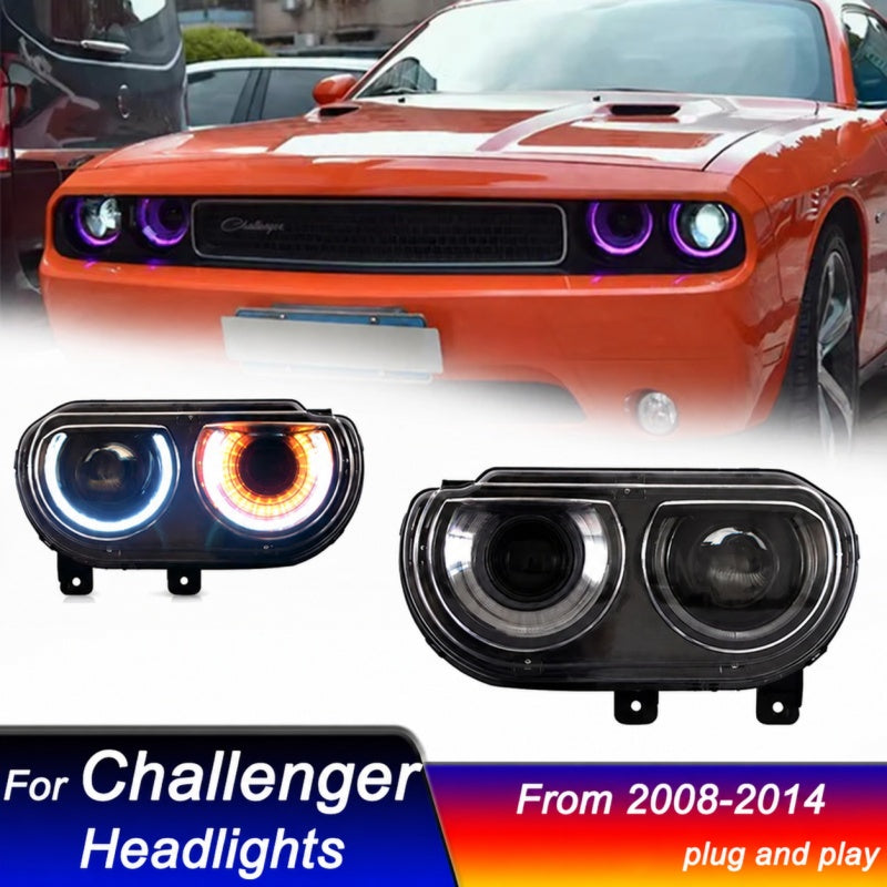 Phares LED Dodge Challenger 2008-2014 Kit Complet Feux de Jour Dynamiques Clignotants