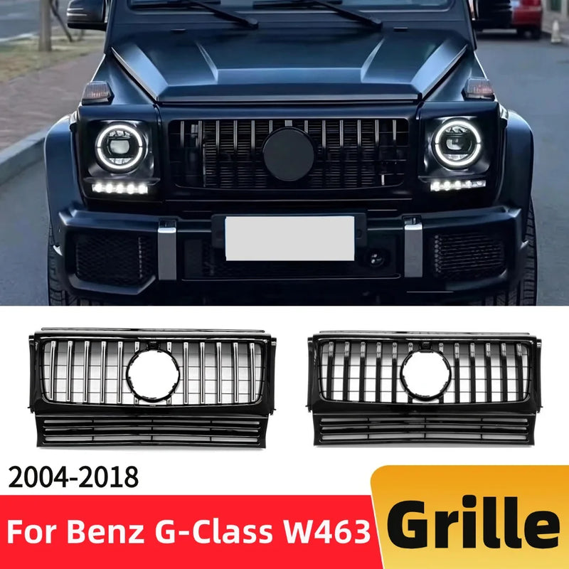 Calandre Avant Style GT Noir Brillant ou Chromée Mercedes-Benz Classe G W463 2004-2018 Ancien Modèle