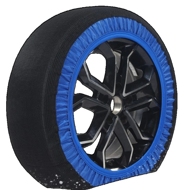 Chaussette à Neige Textile Bleue à l'Unité pour Voiture et SUV
