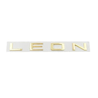 Emblème Lettres LEON 3D en Alliage de Zinc pour Seat Leon MK1 à MK6 et FR, Capitales ou Manuscrit, 5 Coloris