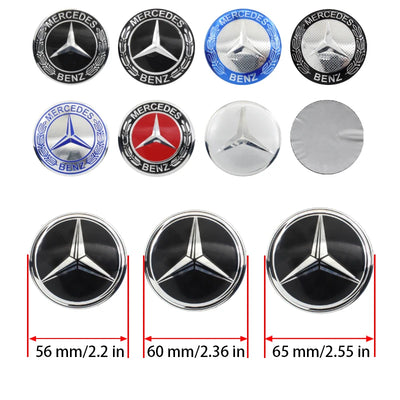 Autocollants Emblème de Moyeu Mercedes AMG 56mm 60mm 65mm