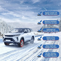 Chaussettes à Neige Textile Rouges Voiture SUV Vente à l'Unité