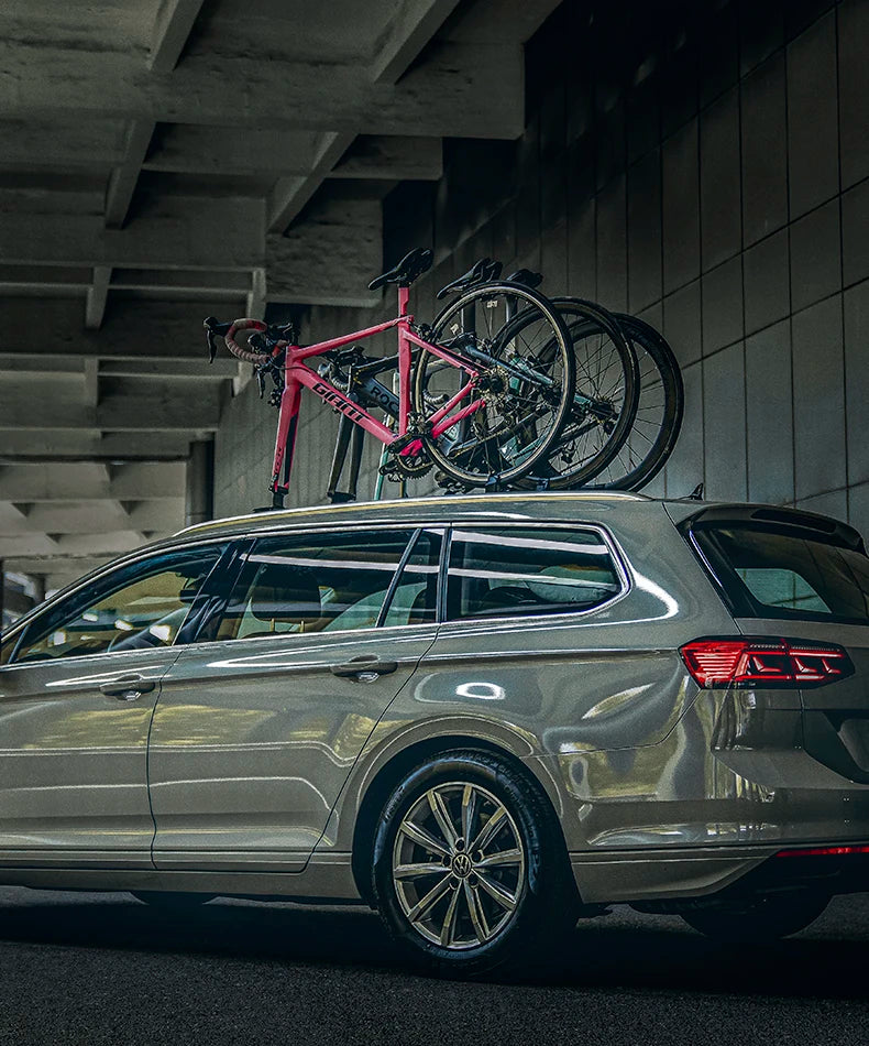 ROCKBROS Porte-Vélo de Toit à Ventouses pour 2 Vélos en Alliage d'Aluminium et Installation Rapide sans Perçage