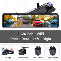 Dashcam Miroir OBDPEAK 11,26 Pouces 4K 4 Canaux