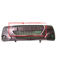 Calandre Peugeot 208 2014-2023 Grille Centrale de Pare-Chocs Avant avec Cadre Chromé, ABS