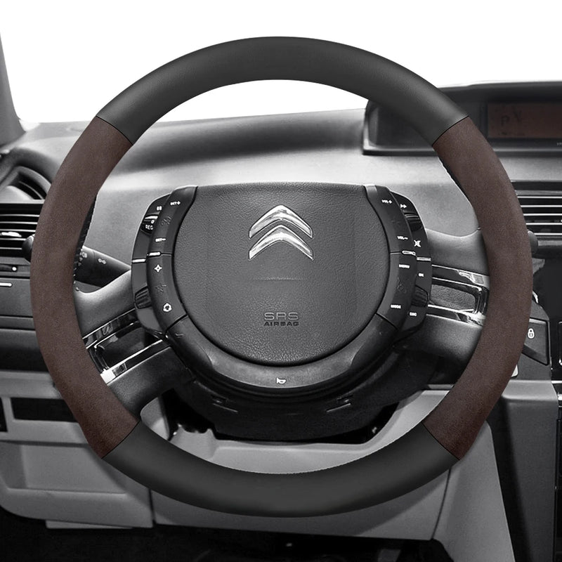 Housse de Volant Citroën Daim et Texture Carbone C3 C4 X Berlingo C5 Aircross Jumper Spacetourer Ami X