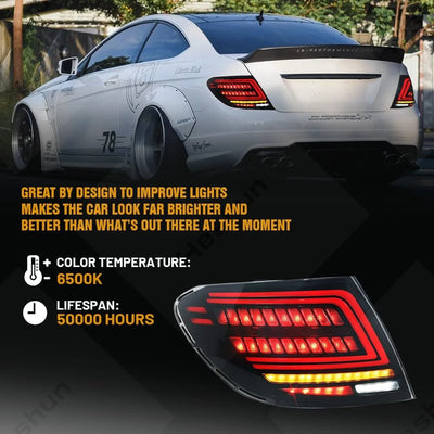 Feux Arrière LED Mercedes Classe C W204 2007-2014 Look AMG