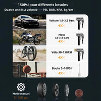 Booster de Batterie Voiture Grand Froid avec Compresseur 150 PSI Arrêt Auto