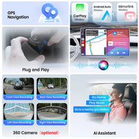 Autoradio Double Écran 12,3 + 12,3 Pouces Porsche Macan 2014-2017 Android CarPlay Sans Fil GPS
