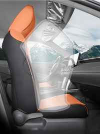 Housses de Siège Cuir Toyota RAV4 2020-2023 Sur Mesure 5 ou 9 Pièces Orange Vert Gris Noir