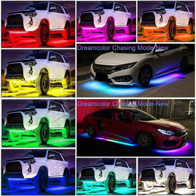 Éclairage d'Ambiance Néon 4 en 1 RGB Sous Caisse