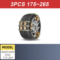 Chaînes à Neige Voiture Griffes d'Acier 175-265 mm Tendeur Automatique