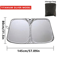 Pare-Soleil Pare-Brise Voiture Pliable avec Sac de Rangement
