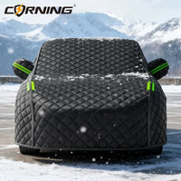 Bâche de Protection Voiture Matelassée Anti-Grêle Argent ou Noir SUV Berline