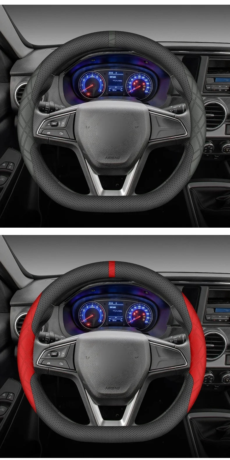 Couvre Volant Toyota Camry, RAV4, Highlander, Avalon, Sienna, Venza en Cuir Nappa Perforé, 8 Coloris