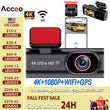 Dashcam ACCEO Mini 4K Wi-Fi GPS Double Objectif