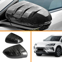 Coques de Rétroviseur BYD Atto 3, Seal U, Sealion 5 et 6, Song Plus 2022-2026 Aspect Carbone à Ailettes, Paire