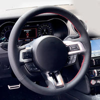 Couvre Volant Ford Mustang et Mustang GT 2015-2019, Cuir Véritable et Daim, à Coudre, 9 Styles
