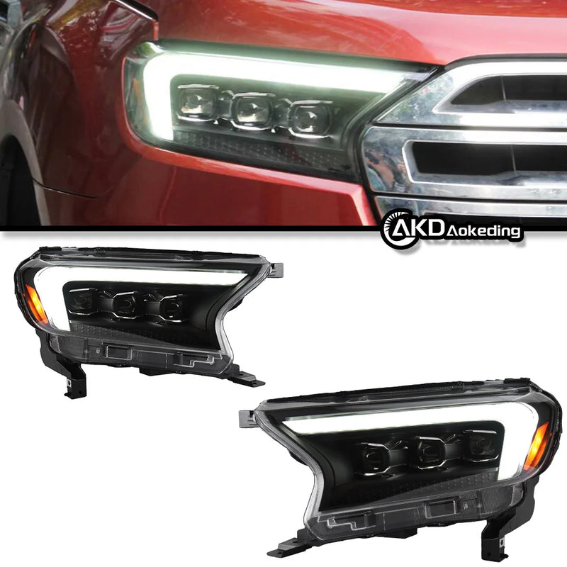 Phares LED Ford Ranger T7 2016-2021 Everest Paire Avant Éclairage de Jour DRL