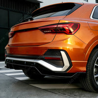 Diffuseur Arrière Style Maxton 3 Pièces Audi Q3 Sportback S-Line F3 2019-2025 Noir Brillant