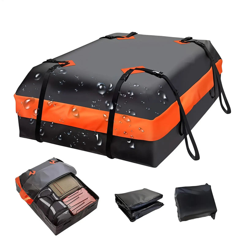 Sac de Toit de Voiture en Tissu Oxford Imperméable 112 x 88 x 44 cm pour SUV, Camion et Remorque