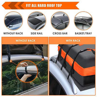Sac de Toit de Voiture en Tissu Oxford Imperméable 112 x 88 x 44 cm pour SUV, Camion et Remorque