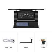 Caméra de Recul Sans Fil à Charge Solaire Podofo 720P WiFi avec Vision Nocturne IP67 Magnétique pour Camping-Car, Voiture et Pick-up