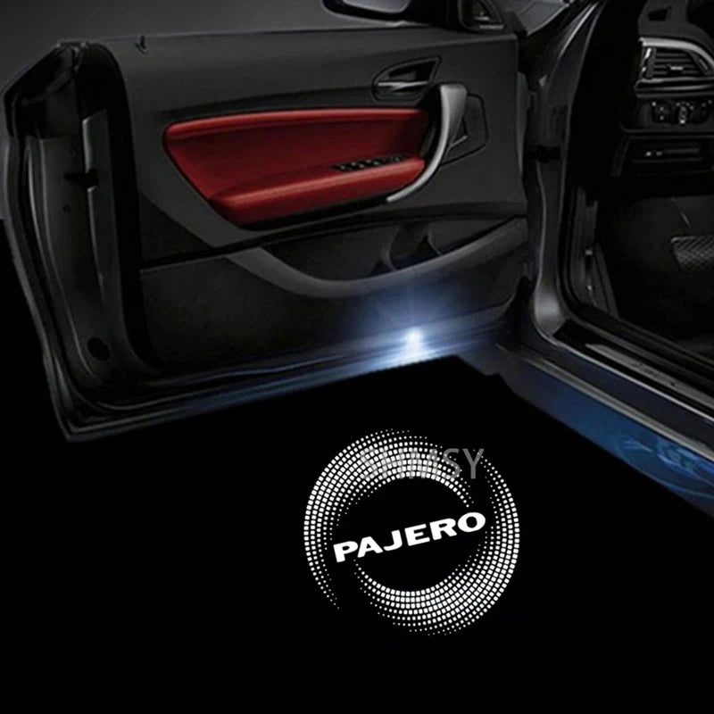 Projecteur de Porte LED Mitsubishi Pajero V80 V87 V93 V97 2007-2018 Lumière de Bienvenue 2 Pièces