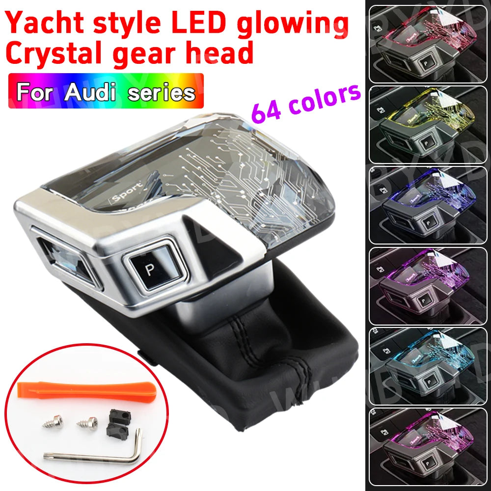 Pommeau de Vitesse Cristal LED Audi A4 A5 A6 Q5